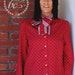 Pink & Navy Paisley Blouse