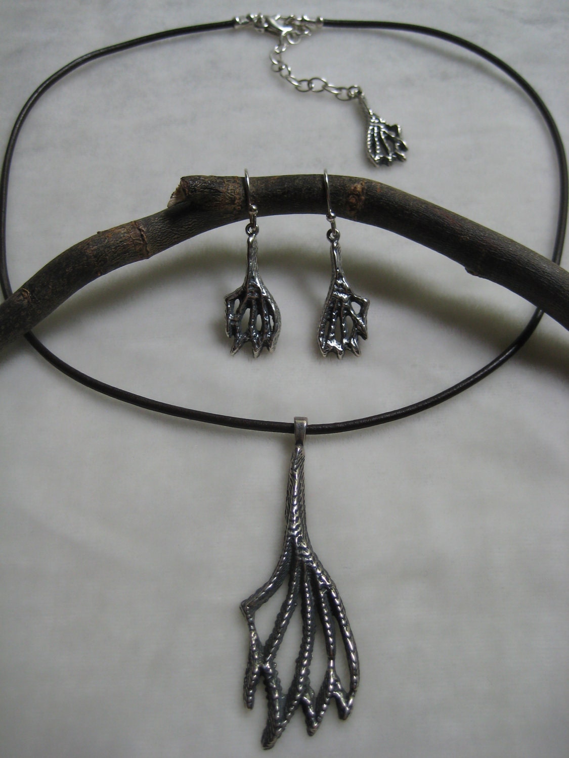 Necklace Pendant Cuttlefish Bone Cast Sterling Silver