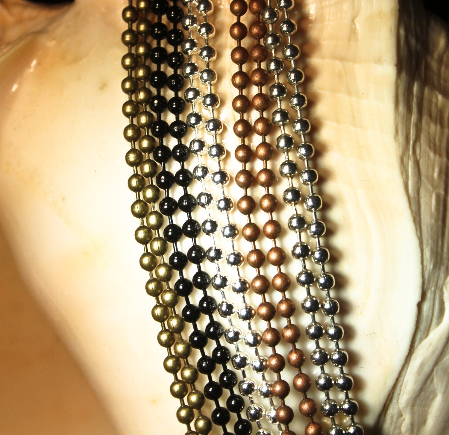 50 Ball Chain necklaces WHOLESALE BULK 24 inch 2.4mm 5