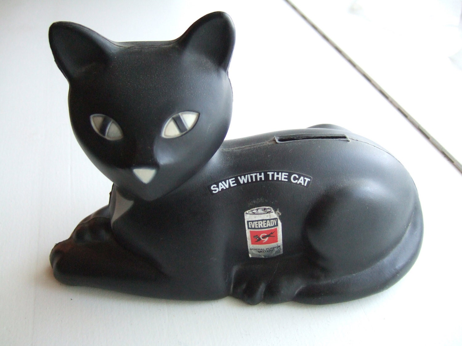 Eveready Battery Black Cat  Promotional Piggy  Bank  1981 Vintage