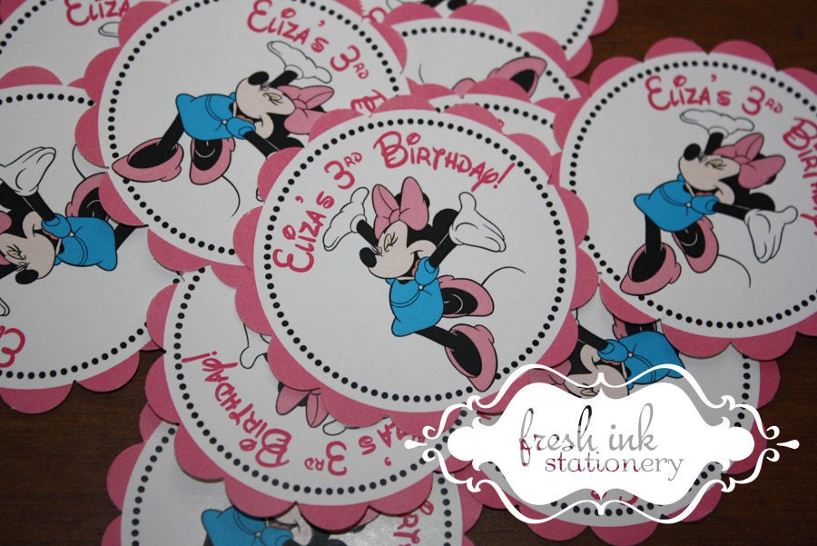 minnie mouse stickers by freshinkstationery on etsy