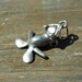 Cute Vintage Sterling Silver Frog Pendant