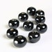 Spring sale - RESERVED LISTING - 10 Black rondelle handmade bright glazed porcelain beads 10x8mm 10pcs (554)