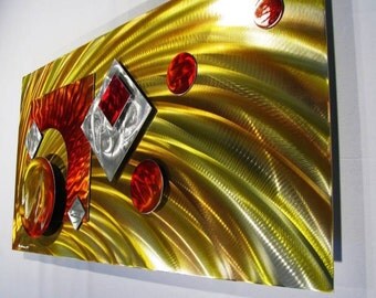 Metal Wall Art Abstract Sculpture Wall Decor, Design by NY Artist Alex Kovacs - AK234