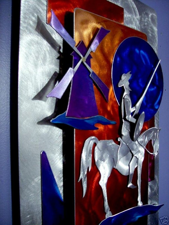 Don Quixote Metal Wall Art Painting by MetalSculptureLand