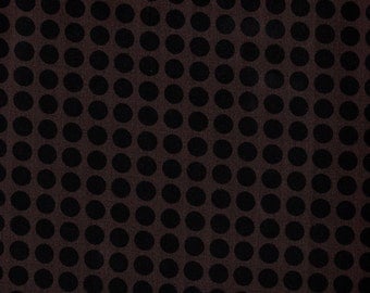 Black Fabric, Black Polka Dot Fabric, Polka Dot Fabric, Brown Fabric, Quilters Candy by Connecting Threads, Fabric, 00738