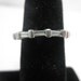 Antique 1930s 3 diamonds VS F Baguette Diamond Platinum Wedding Ring Band