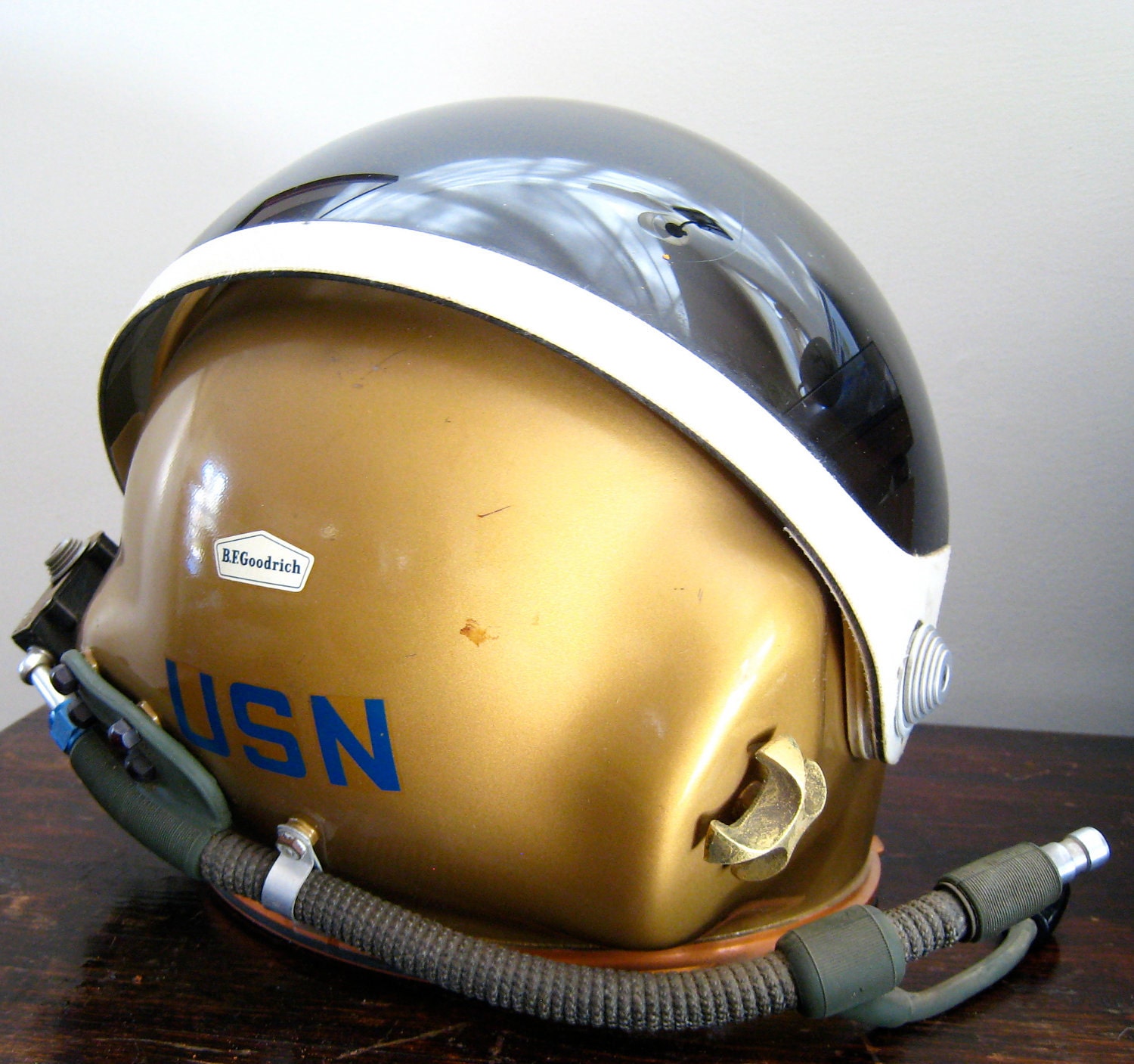 Rare U.S.N. High Altitude Pilots Helmet MK IV by by TheWolfsAttic