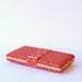 Jewelry travel case with preppy red print
