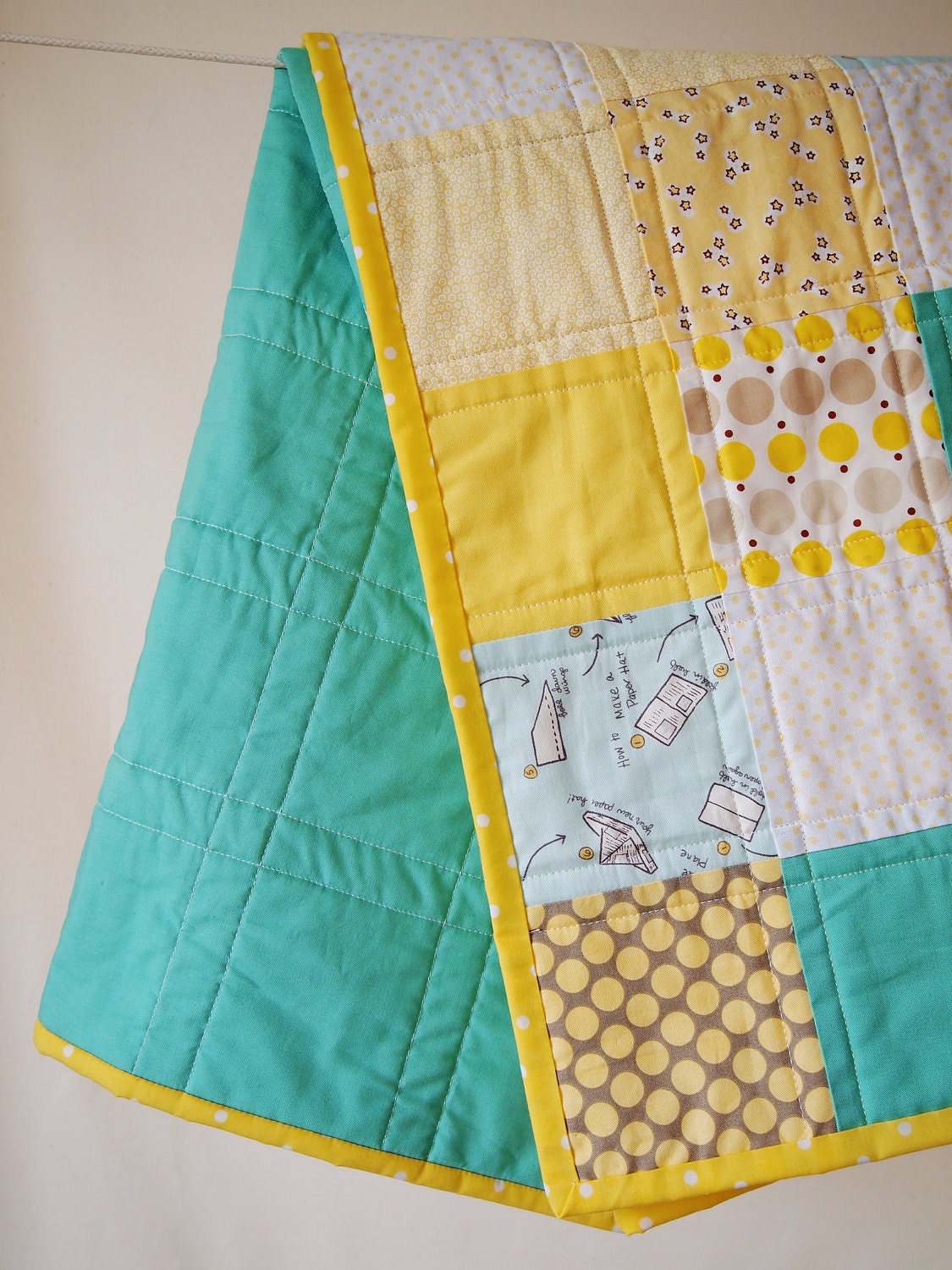 blue-and-yellow-stars-baby-quilt-etsy-uk