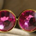 Huge Napier Mod Hot Pink Rhinestone Earrings - Bright, Glitzy - 1960's - Spring/Screw Back Combo