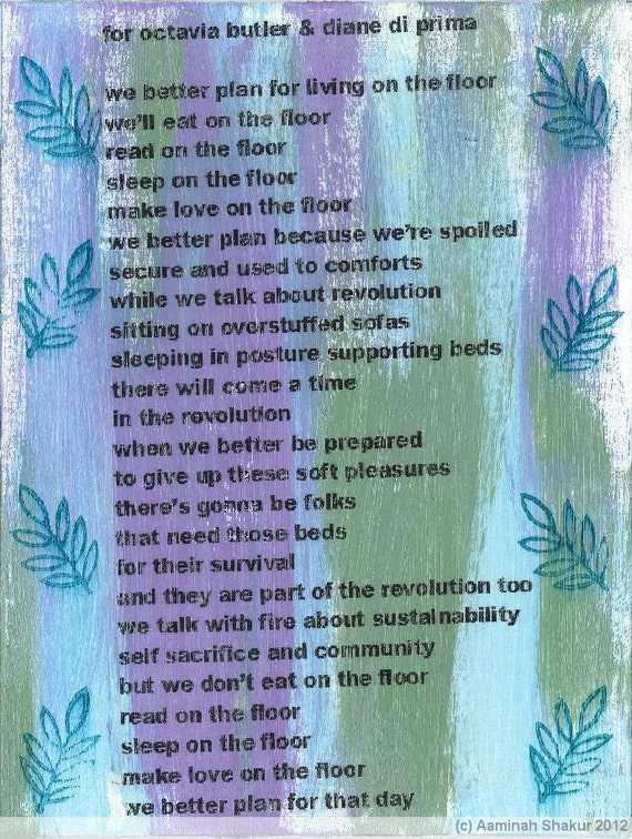 Items similar to Mixed Media Poem Painting Original Poetry & Art by
