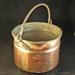 Vintage Copper Bucket Pail Scuttle Wrought Swing Handle 2.5 gallon