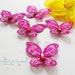 6 Fuchsia Butterfly Applique- Accessories- embellishment