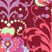 END OF BOLT, 15 inches, Paradise Garden in Wine, Love Collection, Amy Butler for Westminster Fabrics