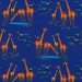SALE, Giraffes, Happy Drawing by Ed Emberley for Cloud9 Fabrics, 1/2 Yard, Half Yard