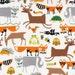 Forest Friends, Happy Drawing by Ed Emberley for Cloud9 Fabrics, 1/2 Yard, Half Yard