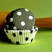 Cupcake Liners Baking Cups (50 )Mini Black and White Dot