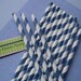 Paper Straws - Navy Stripes (25)
