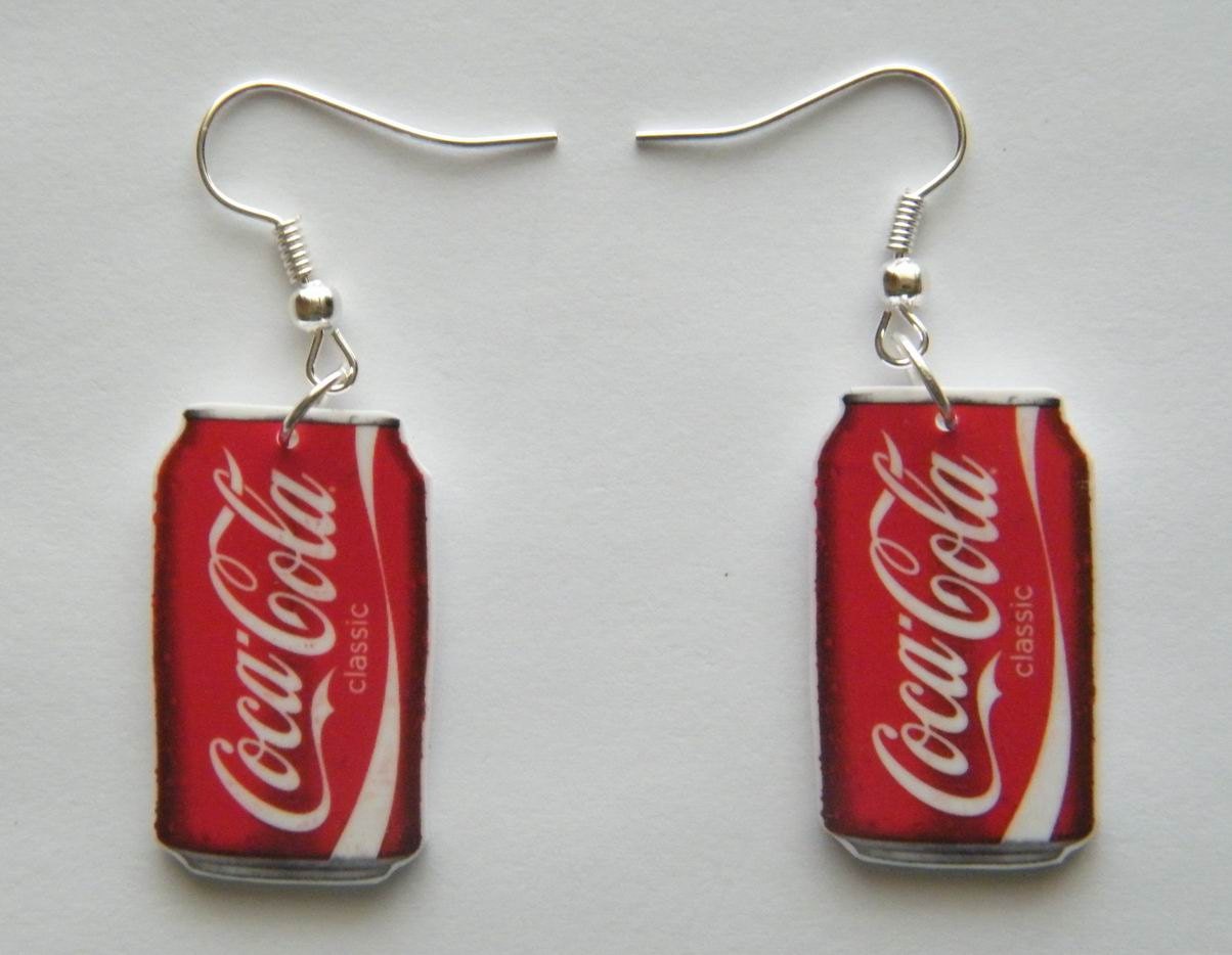 Can of Coke Coca Cola Earrings by Murals4U on Etsy