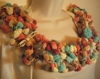 Autumn Fashion Pom Pom Scarf Multicolor