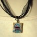 Sesame Street Grover Scrabble Tile Pendant Black Ribbon Necklace