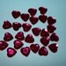 Shiny magenta heart acrylic flatbacks - 25 piece set (11mm) - MMG