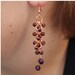 Shaggy Beaded Chainmaille Earrings in Copper and Plum