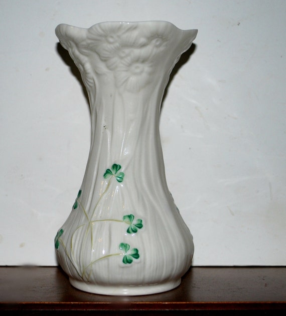 Belleek Vase shamrock vase