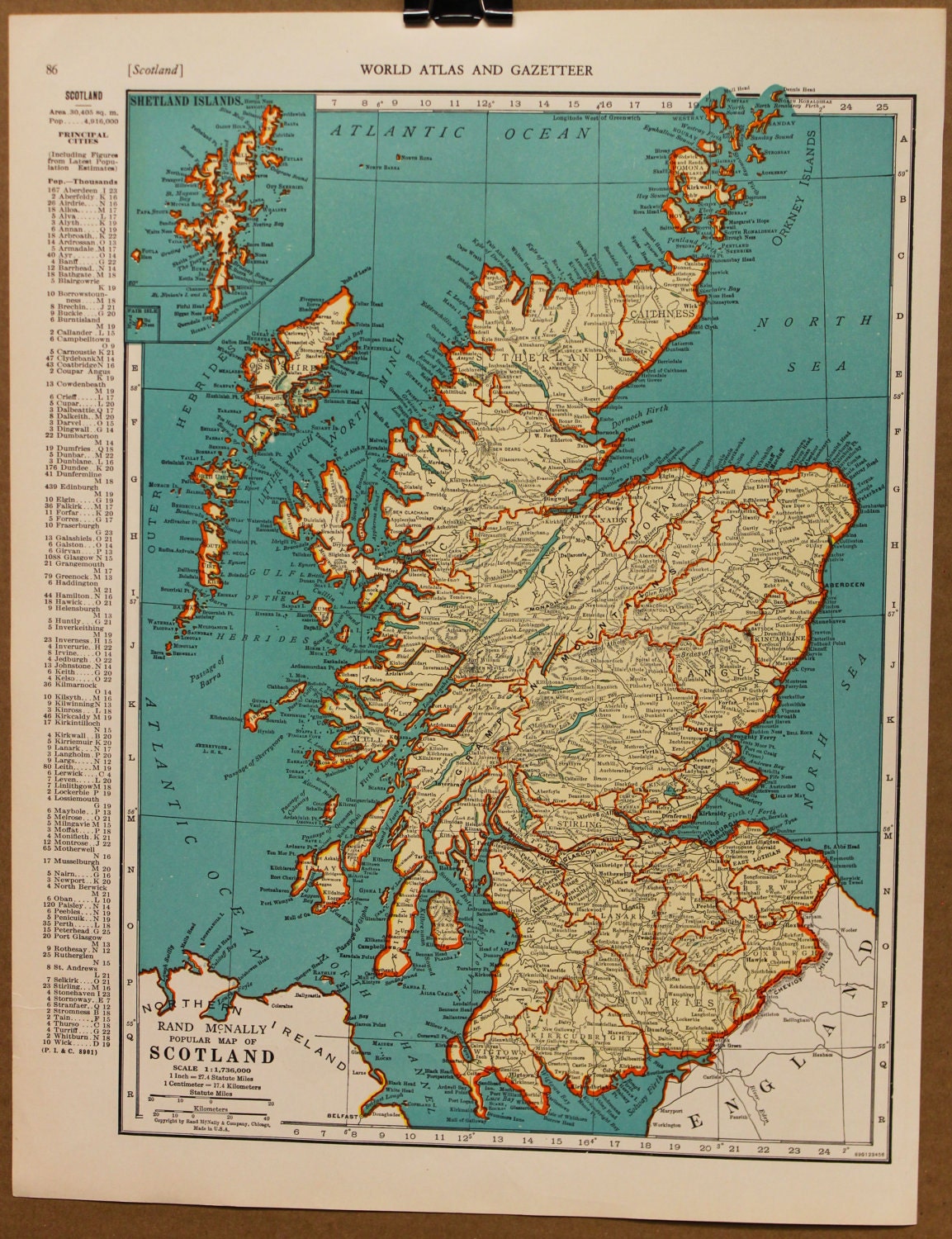 Old Scotland Map