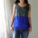 SALE // silk top. dip dyed, hand painted. celestial glitter.