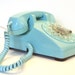 Vintage Rotary Dial Turquoise Telephone Made by Western Electric for Bell Blue