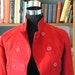 Amazing Red Coat Double Button Russian Style "Wool Cuffs"