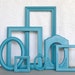 Teal Turquoise Ornate Painted Frames Set of 7- Upcycled Ovals Ornate Frames for Beach house, modern bedroom gallery wall
