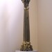 Hollywood Regency Goldtone Corinthian Column Carrara Marble Lamp