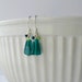 Teal Drop Earrings, Beaded Drop Earrings