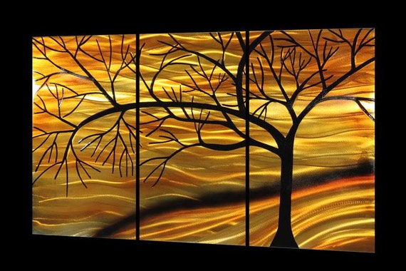 Metal Wall Art Abstract Decor Contemporary Modern by Ryanart2011