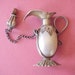 Beautiful Little Victorian Era Grecian Etruscan Style Ewer Mini Perfume Vial Made of Seashell