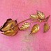 Lovely Vintage Italian Florentine Metal Rose