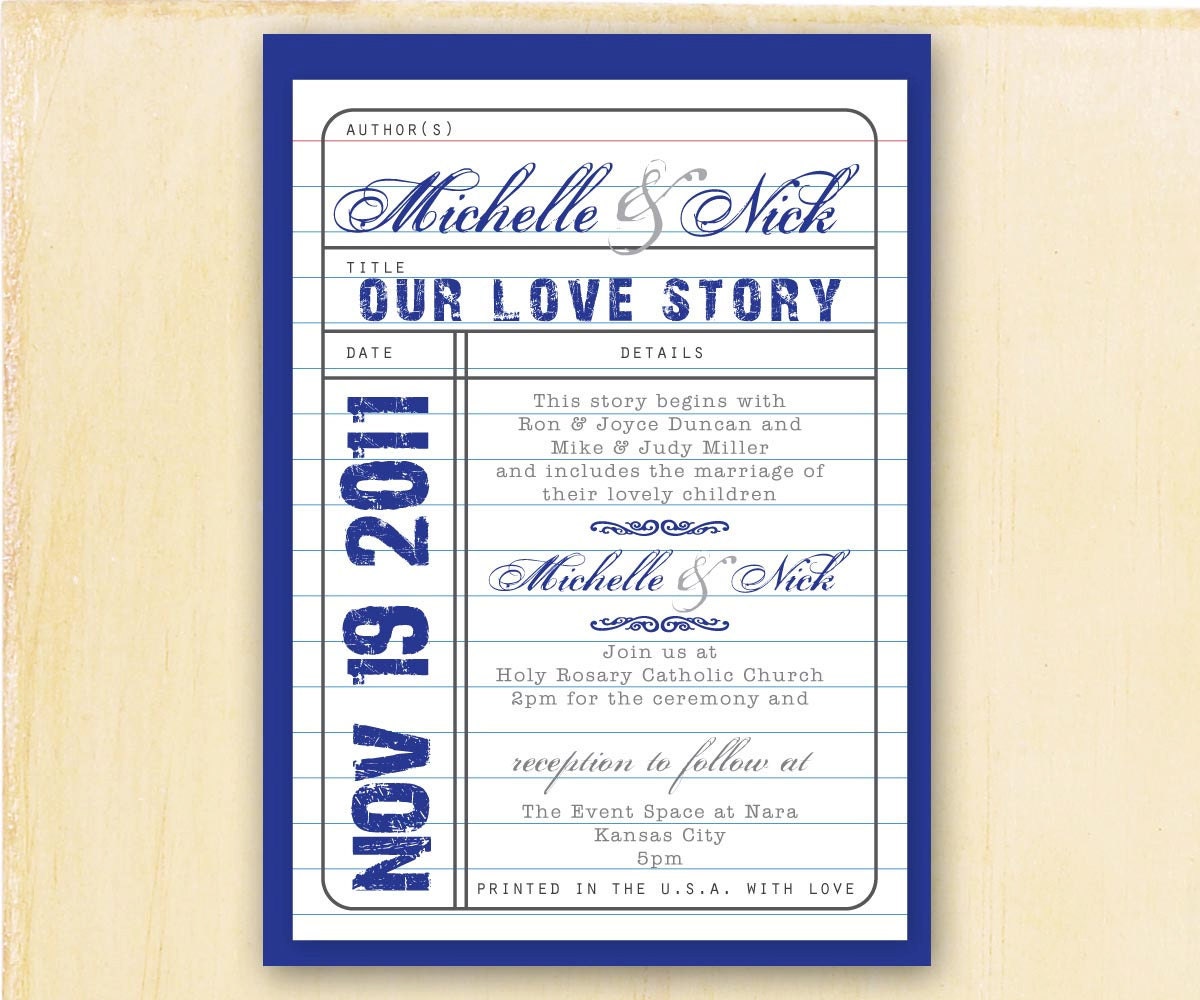 library card invitation free downloadable template