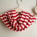 Striped Infinity scarf, cowl, scarf, in Red and white jersey knit, light and cozy. Fun circle scarf.