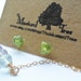 Green peridot gemstone nugget small stud earrings