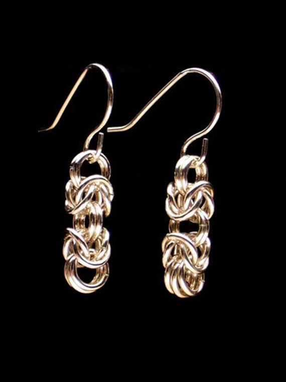 Items similar to Argentium Silver Byzantine Earrings on Etsy