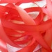 RESERVED for Kishma -- Coral Red Satin Ribbon 3/8 -- 4 meters