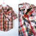 vintage kids toddler 2T brown plaid WESTERN SHIRT button up top cowboy hipster baby 18 mo month cowgirl