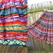 vintage 80s 90s boho chic SOUTHWEST southwestern Navajo long MAXI SKIRT womens m/L