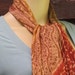 Batik Silk Scarf, Scarf Silk, Batik Scarf