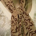 Batik Scarf, Brown Scarf, Autumn Scarf