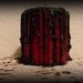 Hand Dripped Red And Black Pillar Candle