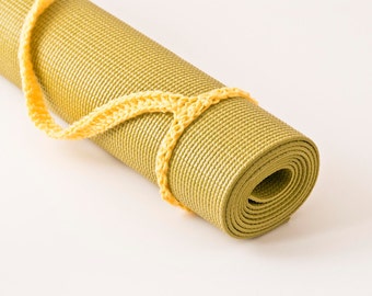 Yoga Mat Strap, Yoga Mat Sling, Yellow, Slim Tote Handle - US Shipping Included,Original HH Design